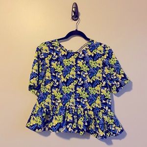 Asos Floral Top with Tie Back